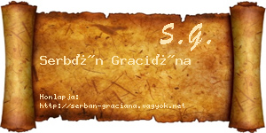 Serbán Graciána névjegykártya